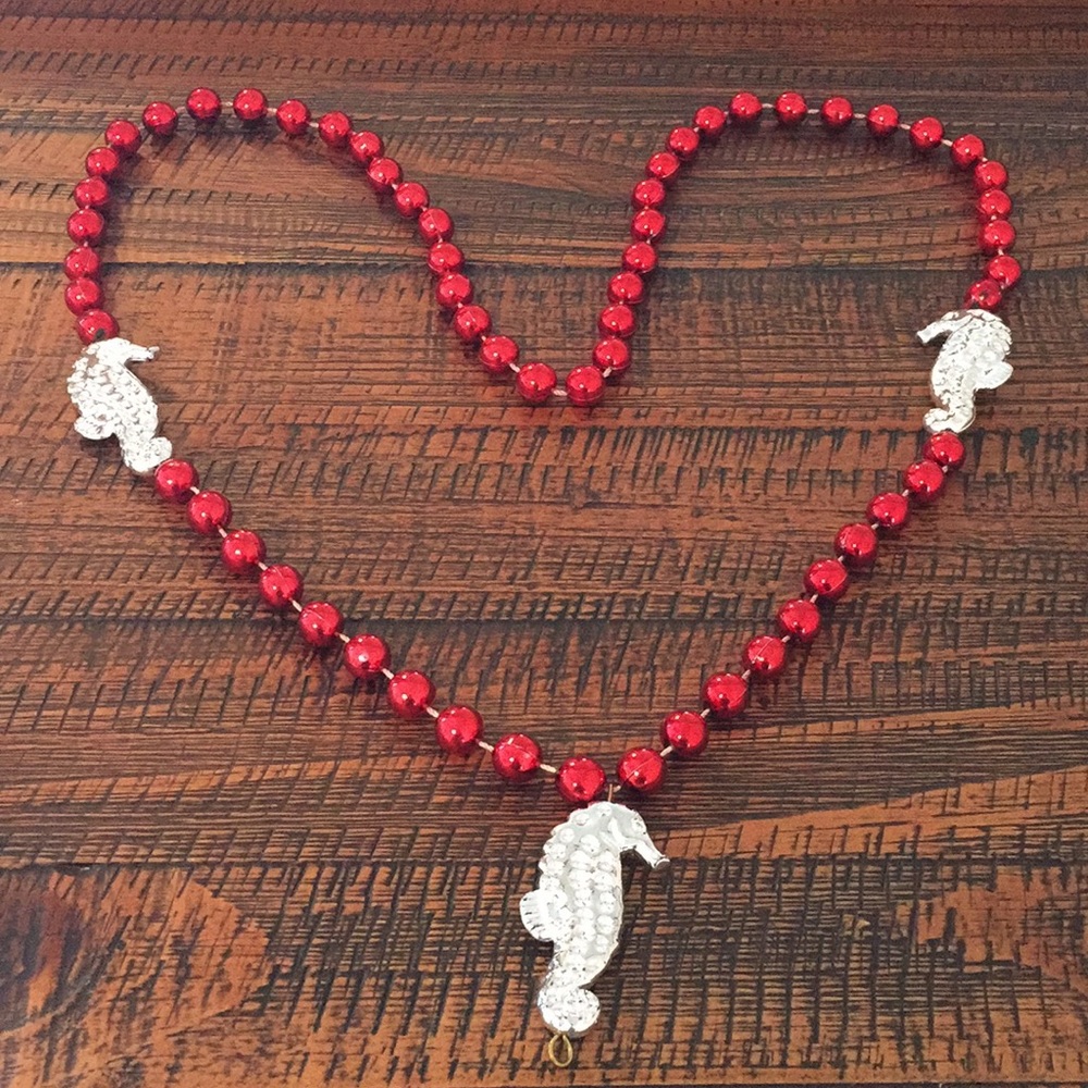 Mardi Gras Seahorse Necklace